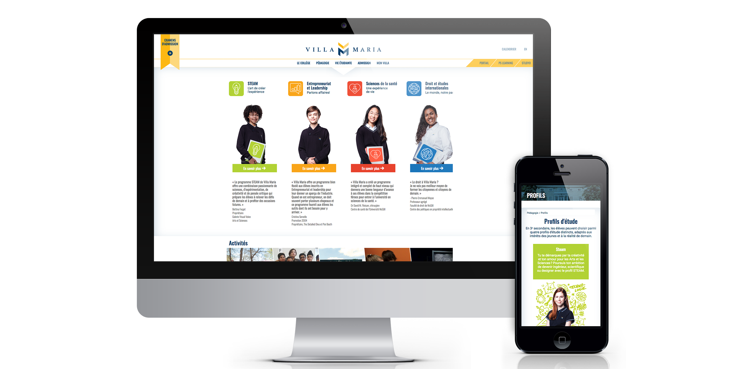 collège-villa-maria-site-web-création